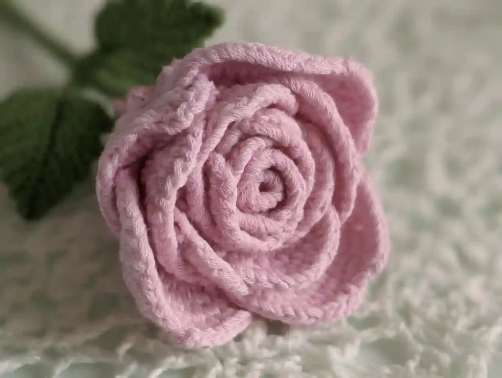 Crochet 3D Rose Free Pattern