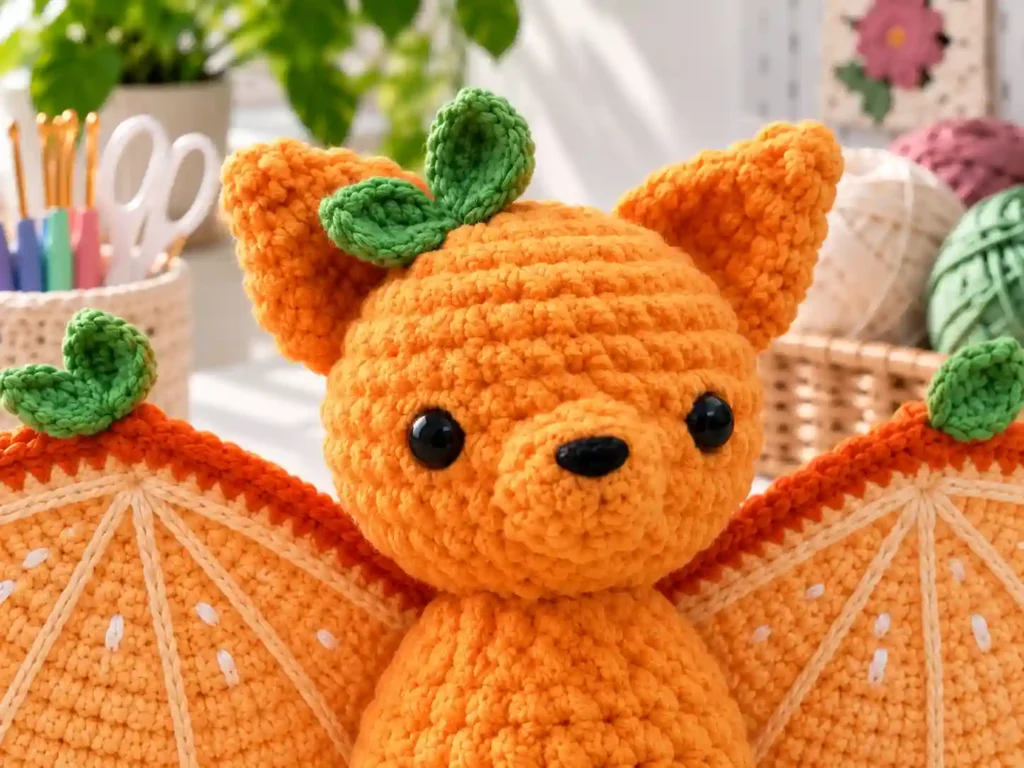 Orange Citrus Bat Amigurumi Free Crochet Pattern
