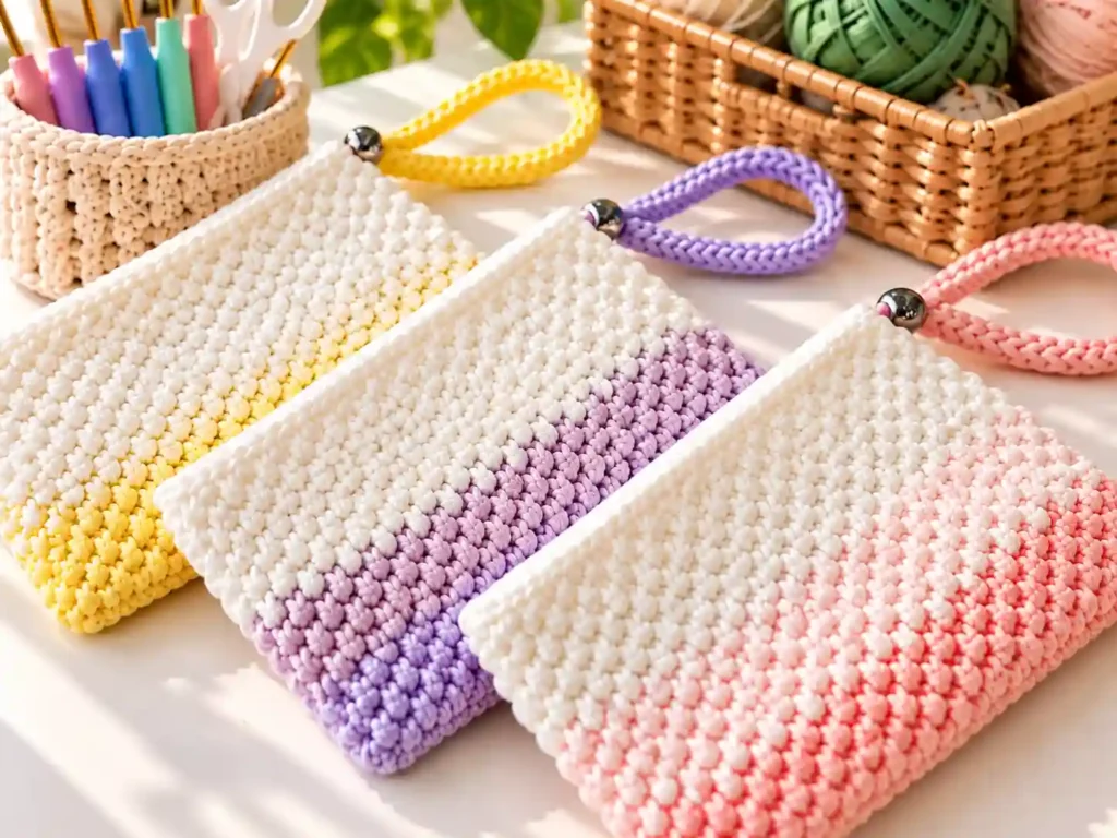 crochet pouchs