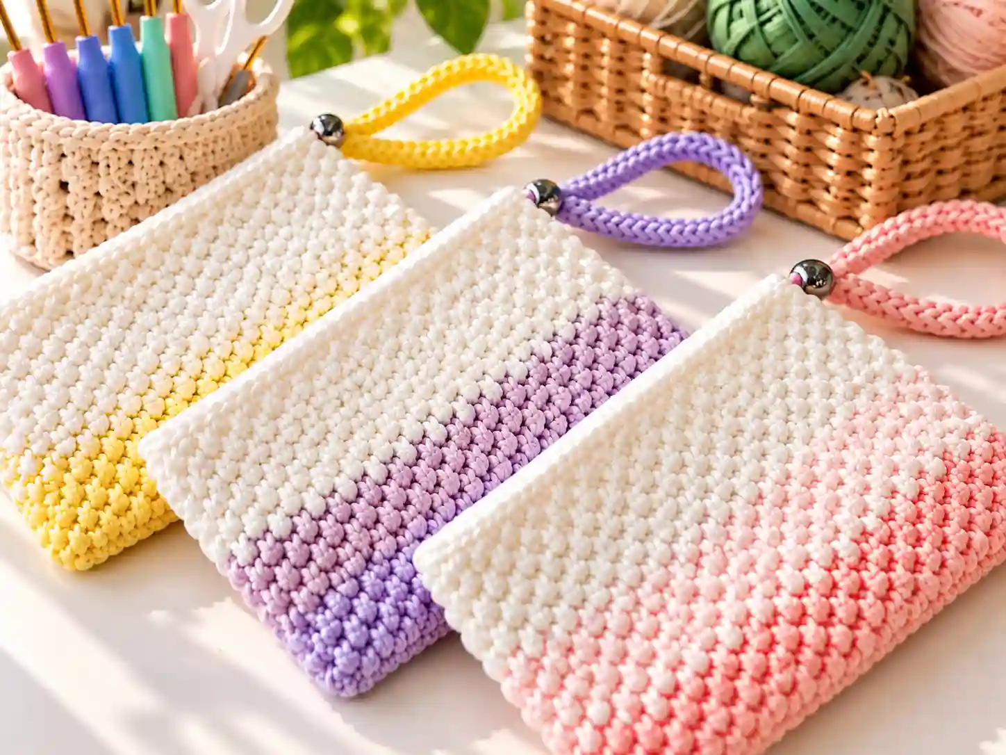 crochet pouchs