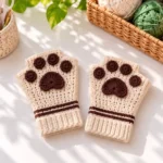 Charming Crochet Cat Paw Fingerless Gloves to Warm Your Hands