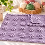 Crochet Daisy Rows Baby Blanket