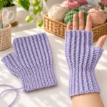 Free Crochet Ribbed Fingerless Gloves Pattern