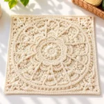 Vintage Floral Afghan Granny Square Free Crochet Pattern